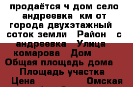 продаётся ч дом село андреевка 7км от города двухэтажный 20соток земли › Район ­ с андреевка › Улица ­ комарова › Дом ­ 20 › Общая площадь дома ­ 90 › Площадь участка ­ 20 › Цена ­ 1 100 000 - Омская обл., Омск г. Недвижимость » Дома, коттеджи, дачи продажа   